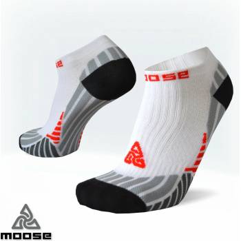 Moose INSIDER športové členkové ponožky beh cyklo bílá