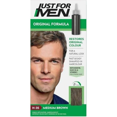 Just For Men Shampoo-in Haircolour barevný šampon pro muže H35 Medium Hnědá 66 ml