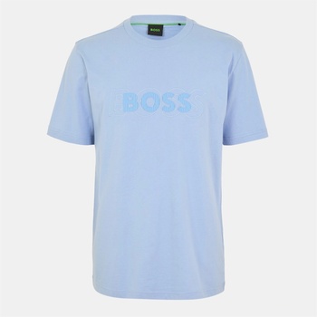 Boss Тениска Boss Men's Drop Needle Regular Fit T-Shirt - Open Blue