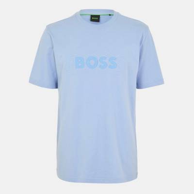 Boss Тениска Boss Men's Drop Needle Regular Fit T-Shirt - Open Blue