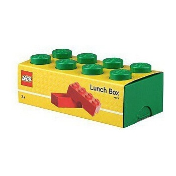 LEGO® box na desiatu 100x200x75mm tmavo zelený