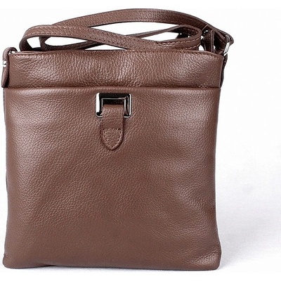 Vera Pelle malá tmavěkožená crossbody kabelka no. 17 hnědá