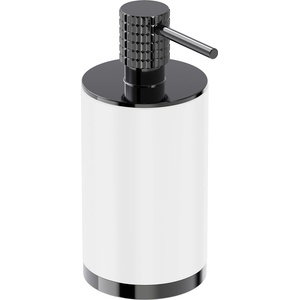 Mexen Triv дозатор за сапун, стоящ, бял/черен хром - 70A33059-73W (70A33059-73W)