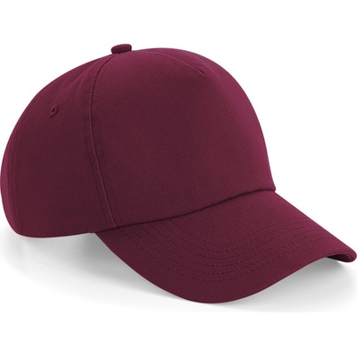 Beechfield B 25 Authentic 5 panelová COT53002537099-burgundy Burgundová