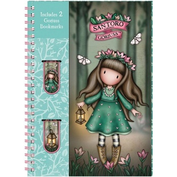 Santoro gorjuss Тефтер с 2 книгоразделителя Santoro Gorjuss In The Forest - Woodland Wildflower (1336GJ02)