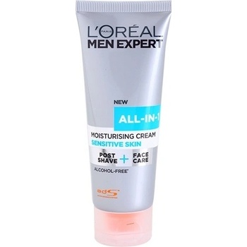 L'Oréal Men Expert All-in-1 hydratační krém pro citlivou pleť Post Shave + Face Care Alcohol Free 75 ml