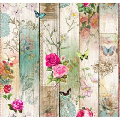 Obrus PVC MIS099, metráž, 20 m x 140 cm, vidiecky vintage štýl, IMPOL TRADE