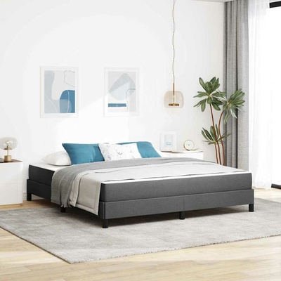 zahrada-XL 3398508 Postel s boxspringem s matrací Tmavě šedá textil