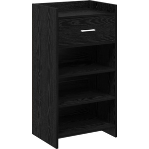 vidaXL Шкаф за обувки Черен дъб 48 x 36 x 92 см Инженерна дървесина (8011348)