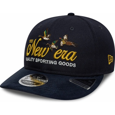 New Era Branded Suede Pre-Curved 9FIFTY Navy