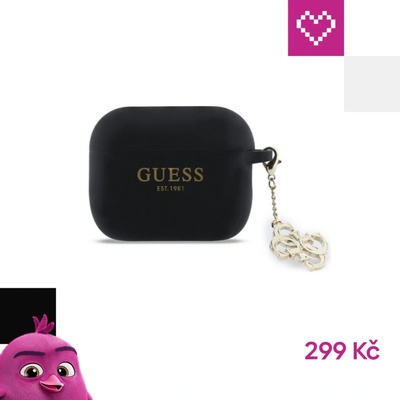 Guess 4G Charm Silikonové Pouzdro pro AirPods Pro 3 Black GUAP3LECG4K – Zboží Živě