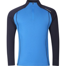 Progress pánsky merino rolák s krátkym zipsom BREAKOUT modrá tmavo modrá strieborná