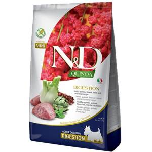 N&D N&D Quinoa Digestion Lamb Mini за дребни породи с агнешко, киноа, копър, мента и артишок