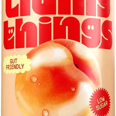 Living Things Soda broskev a pomeranč 330 ml