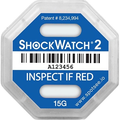 Indikátor nárazu Shockwatch2 - 15 g, modrý