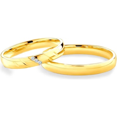 SAVICKI Сватбени халки: злато, полукръгъл профил. 4 мм