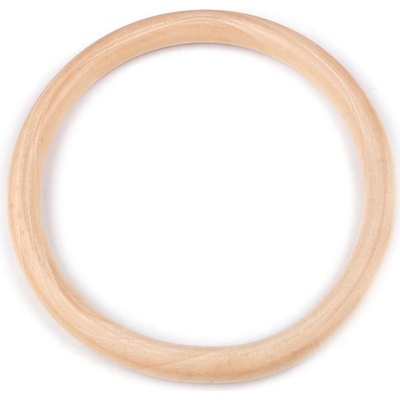 Dřevěný kruh / macrame, ucha na tašky, 2 (Ø13,5 cm) přírodní sv. – Zboží Dáma