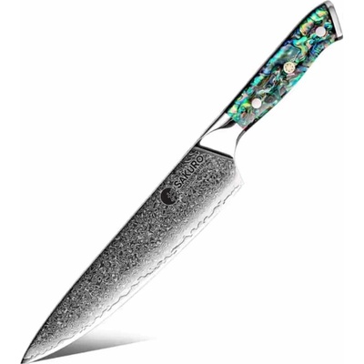 SaKuRo Šéfkuchařský nůž z damaškové oceli Ocean Shell 20,3 cm