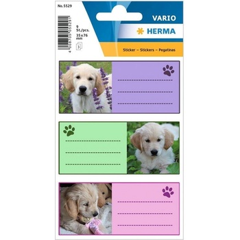 Herma Самозалепващи се етикети Кученца, ученически, 9 броя (1540100170)