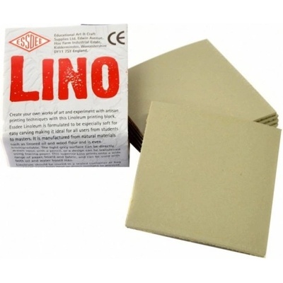 Lino pro linoryt šedé – 7,5x7,5cm