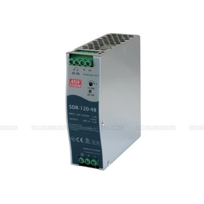 Mean Well SDR-120-48 Průmyslový napájecí spínaný zdroj 48V 120W na DIN