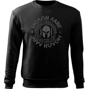 DRAGOWA мъжки суитшърт Molon Labe, черен, 300г/м2 (11350)