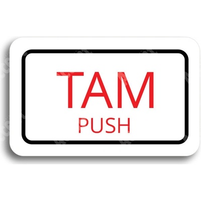 ACCEPT Tabulka SEM - TAM - typ 26 (80 x 50 mm) - bílá tabulka - barevný tisk