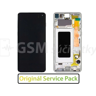 LCD Displej + Dotykové sklo + Rám Samsung G973 Galaxy S10 - originál