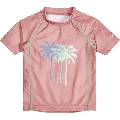 Dětské UV tričko Playshoes Palmy coral krátký rukáv