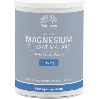 Mattisson Healthstyle Vegan Magnesium Citrate Malate, 195 mg, 125 g, Mattisson Healthstyle (MT2326)