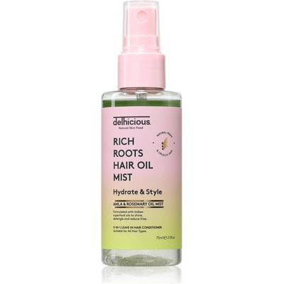 delhicious RICH ROOTS 5-in-1 Hair Oil Mist балсам в спрей без отмиване 75ml