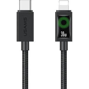 USAMS Кабел USAMS U92 30W Lightning 1.2m, черен (Usa001734)