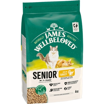 James Wellbeloved Senior Cat Hypoallergenic morčacie s ryžou 3 x 4 kg