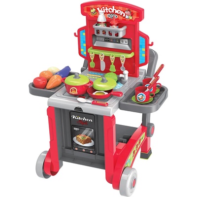 Buba Детска кухня Buba Kitchen little Chef - Червена, 3 в 1 (NEW022686)