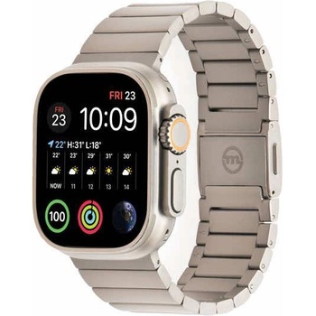 Mobile Origin Титаниева каишка за Apple Watch 42мм, 44мм, 45мм, 46мм, Ultra, Ultra 2 49мм - Mobile Origin Watch Titanium Band (сребрист) (AWTB-TITAN-SLV)