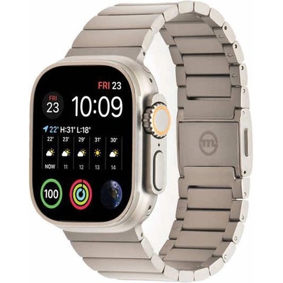 Mobile Origin Титаниева каишка за Apple Watch 42мм, 44мм, 45мм, 46мм, Ultra, Ultra 2 49мм - Mobile Origin Watch Titanium Band (сребрист) (AWTB-TITAN-SLV)
