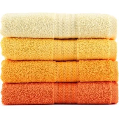 Foutastic Rainbow ručník žlutá oranžová 4x střední ručník 50x90