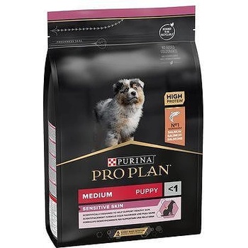Purina PRO PLAN Medium Puppy Sensitive Skin- за кученца от средни породи с чувствителна кожа - сьомга- 3 кг