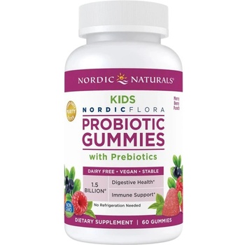 Nordic Naturals Probiotic Gummies Kids | 1.5 Billion Active Cells [60 желирани бонбони] Горски плодове