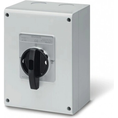 590.GE1603-C Přepínač I-0-II 16A 3P IP55 plastový SCAME