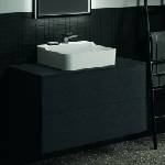 Ideal Standard Atelier Conca стенен долен шкаф, тъмен дъб, 2 чекмеджета и плот с централен изрез 100 см (T3942Y4)