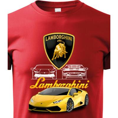 Dětské tričko Lamborghini Červená Velikost Canvas Bezvatriko.cz 2327