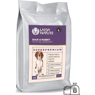 Larra Nature Kačka a Králik s čučoriedkami 12 kg