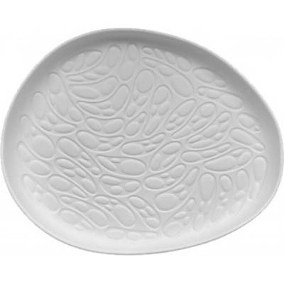 Mělký talíř Cookplay Rex L 29,5 × 24 × 2,5 cm, bílý s glazurou