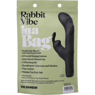 Doc Johnson in a Bag Rabbit Vibrator Black