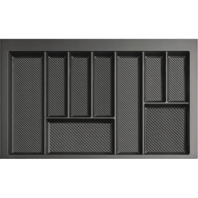 Organizér na příbory do zásuvky 80 cm REJS MAX organizér grafitová 750x490 mm