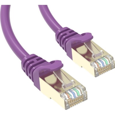 Conexpro PC6AFS-5P slim patch, STP, CAT6A, 5m, fialový