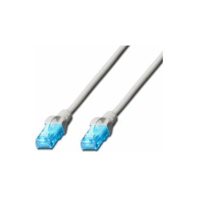 Digitus Ecoline Patch Cable, UTP, CAT 5e, AWG 26/7, šedý 15m, 1ks