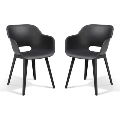 Keter Zahradní křeslo Akola 2 ks grafit