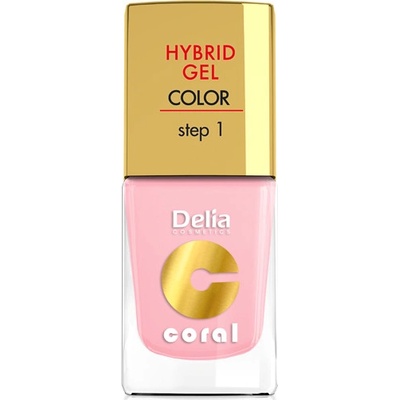Delia Hybrid Coral gel lak 04 pastelová růžová 11 ml